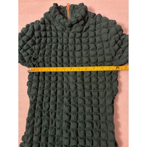 Cherie Los Angeles Green Popcorn Zippered Jumpsuit S Holiday Party Bodycon Xmas - Picture 8 of 12